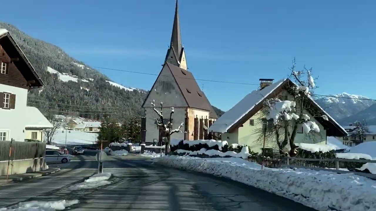 Winter drive into Kotschach Mauthen