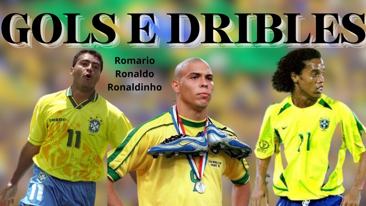 MELHORES gols e dribles Ronaldinho, Ronaldo e Romário (compilado e clipes para edits)