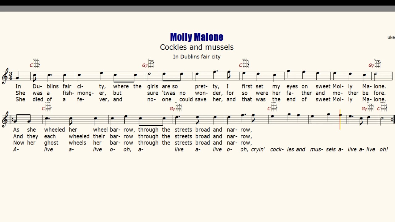 Molly Malone   Ukelele   C