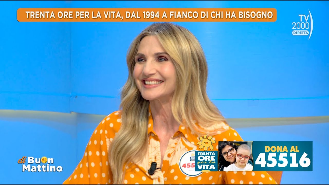 Di Buon Mattino (Tv2000) - Lorella Cuccarini e il suo impegno al fianco di Trenta ore per la vita