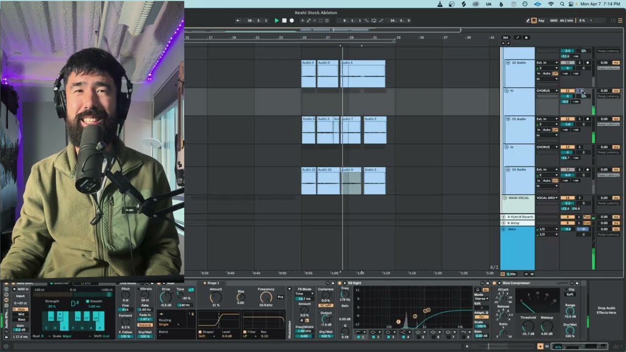 Keshi vocal chain stock plugins only