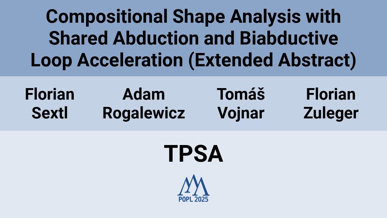 [TPSA'25] Compositional Shape Analysis with Shared Abduction and Biabductive Loop Acceleration(…)