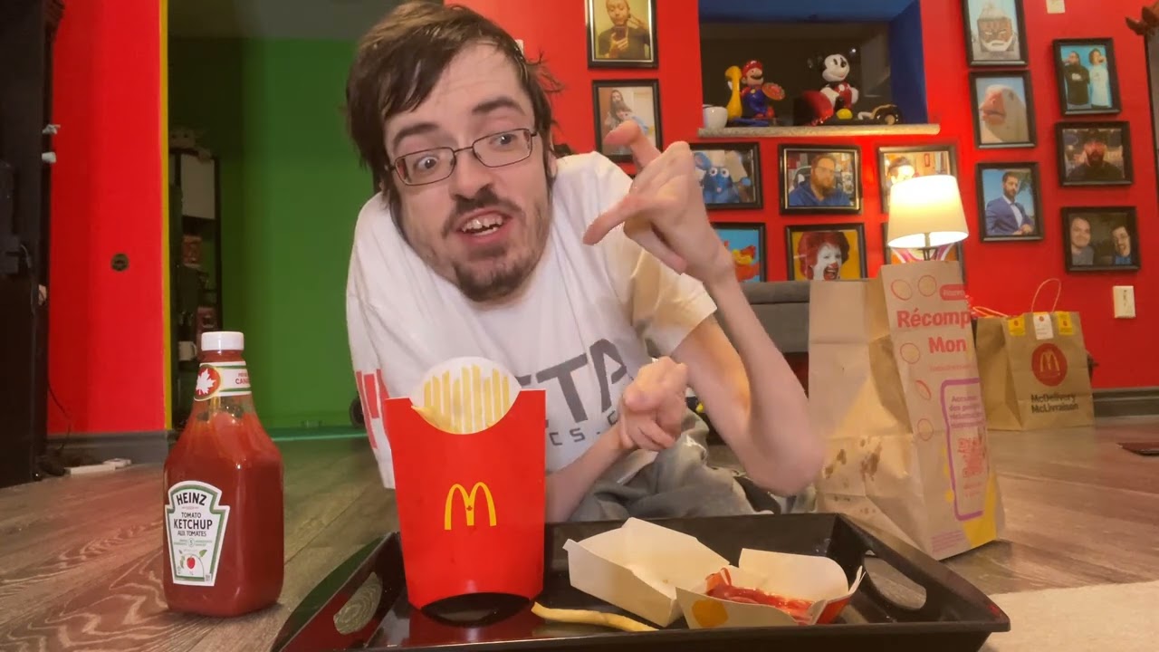 EATING A FULL MEAL OF MCDONALDS