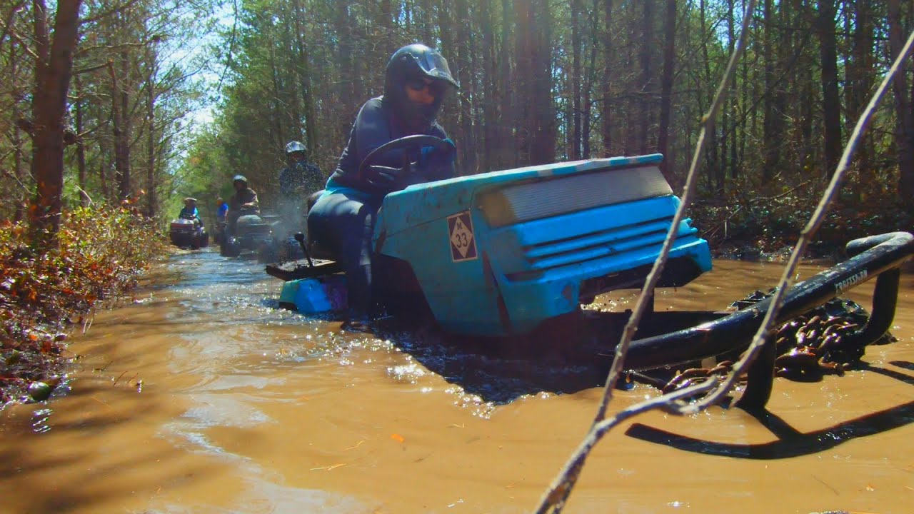Water fording mud mowers.  How deep can they go?