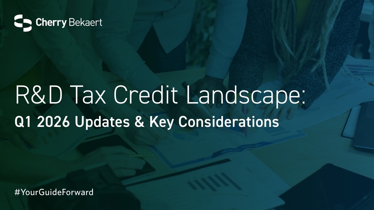 R&D Tax Credit Landscape: Q1 2026 Updates & Key Considerations