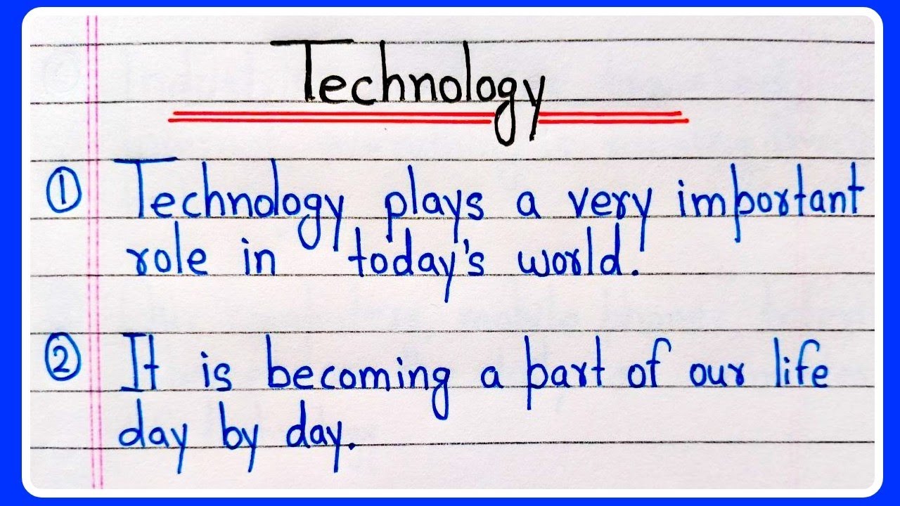 10 lines essay on Technology in English | Technology essay writing | Essay on Technology