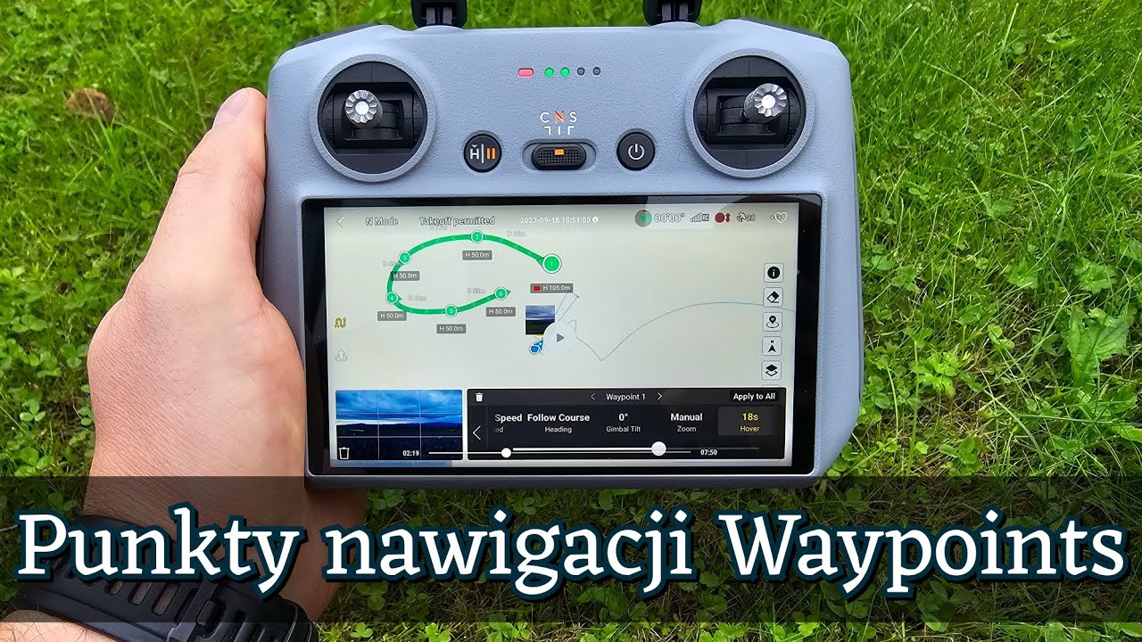 DJI AIR 3 -  Zaplanowanie lotu, punkty nawigacji oraz omówienie Waypoints.