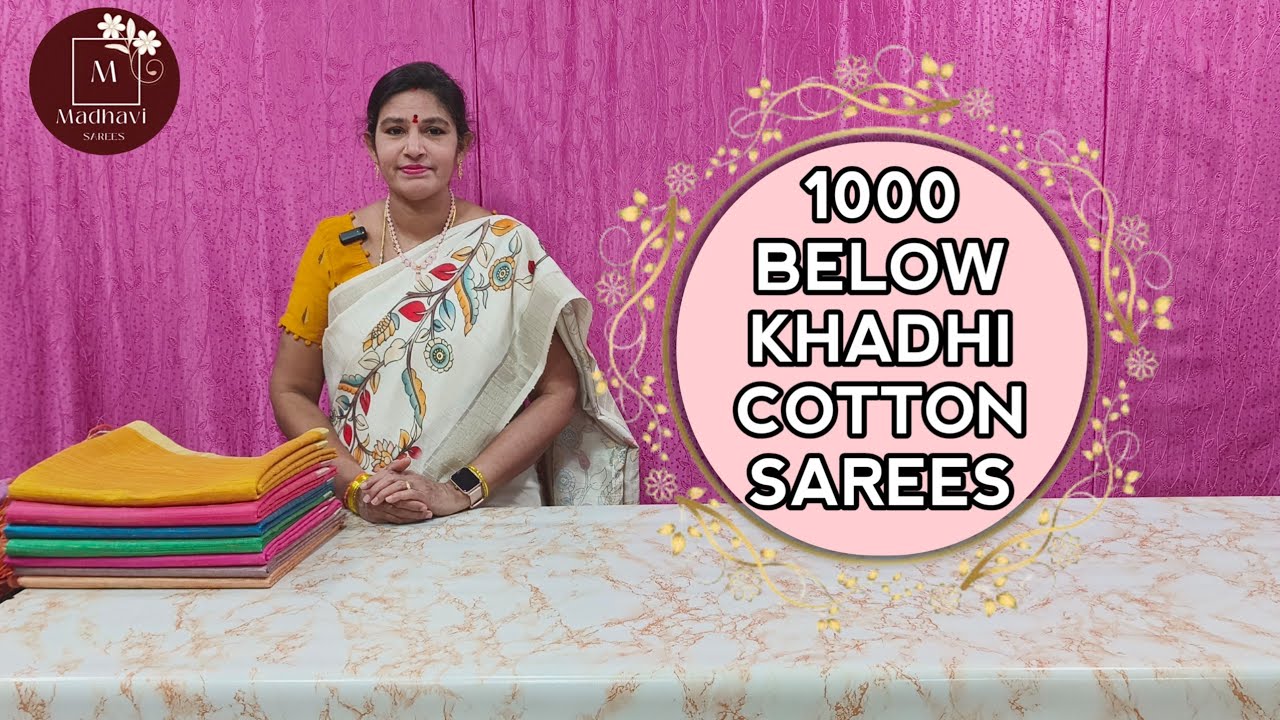 ✨1000 below Khadhi Cotton Sarees||#trending #1000 #khadi #cotton #sarees@Madhavi_saree_selections