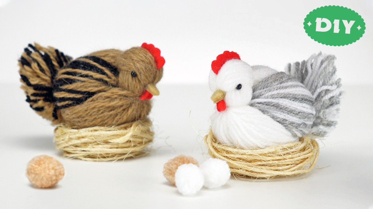 🐔 Легко и просто! 🥚 Как сделать курочку из пряжи 🧶