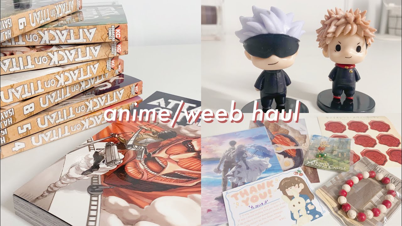 manga, mini figures, local art haul 🍙 [ aot, jjk, studio ghibli, etc. ]