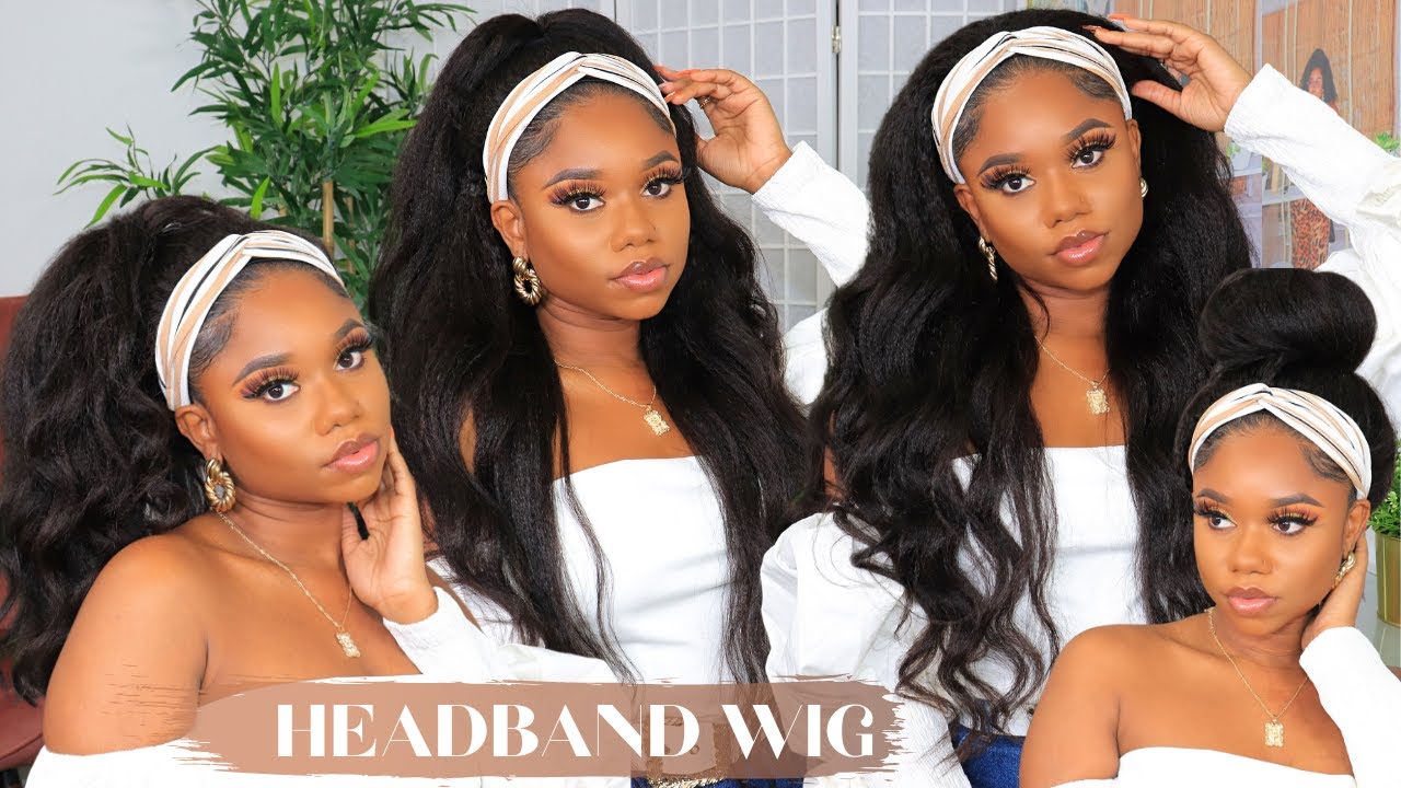 NEW HEADBAND WIG! NO LACE! NO GLUE! NO GEL! (Natural Hair Protective Style) | Wiggins Hair