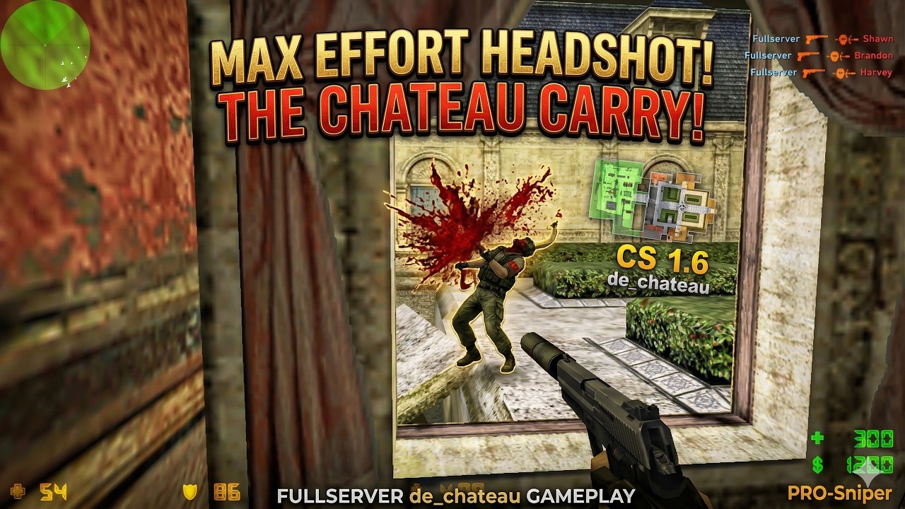 Counter Strike 1.6 de chateau map gameplay