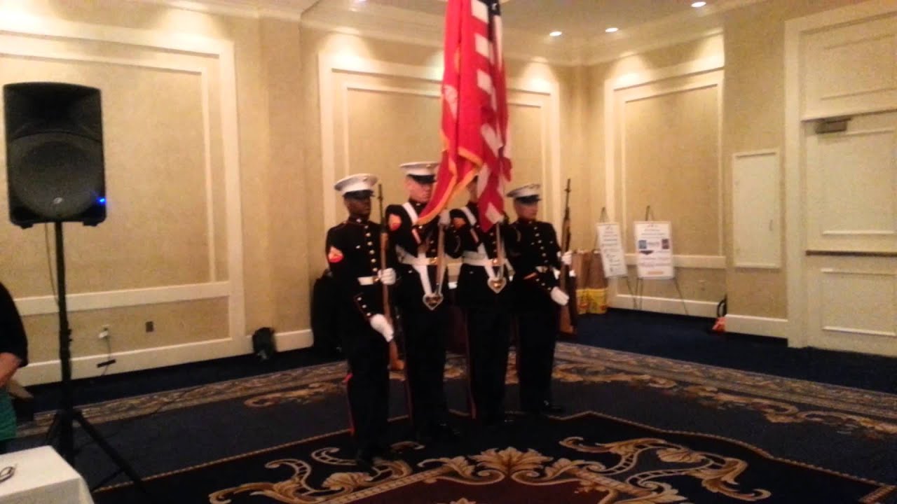 Marine Color Guard posts the colors at the BPW/OH Conference