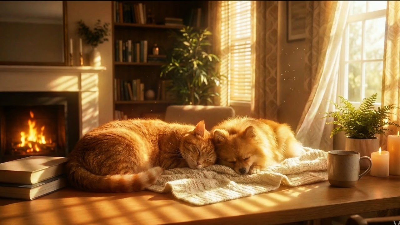 Deep Healing Music for Cats & Dogs 🐾 3 Hours Calming Piano for a Peaceful Morning