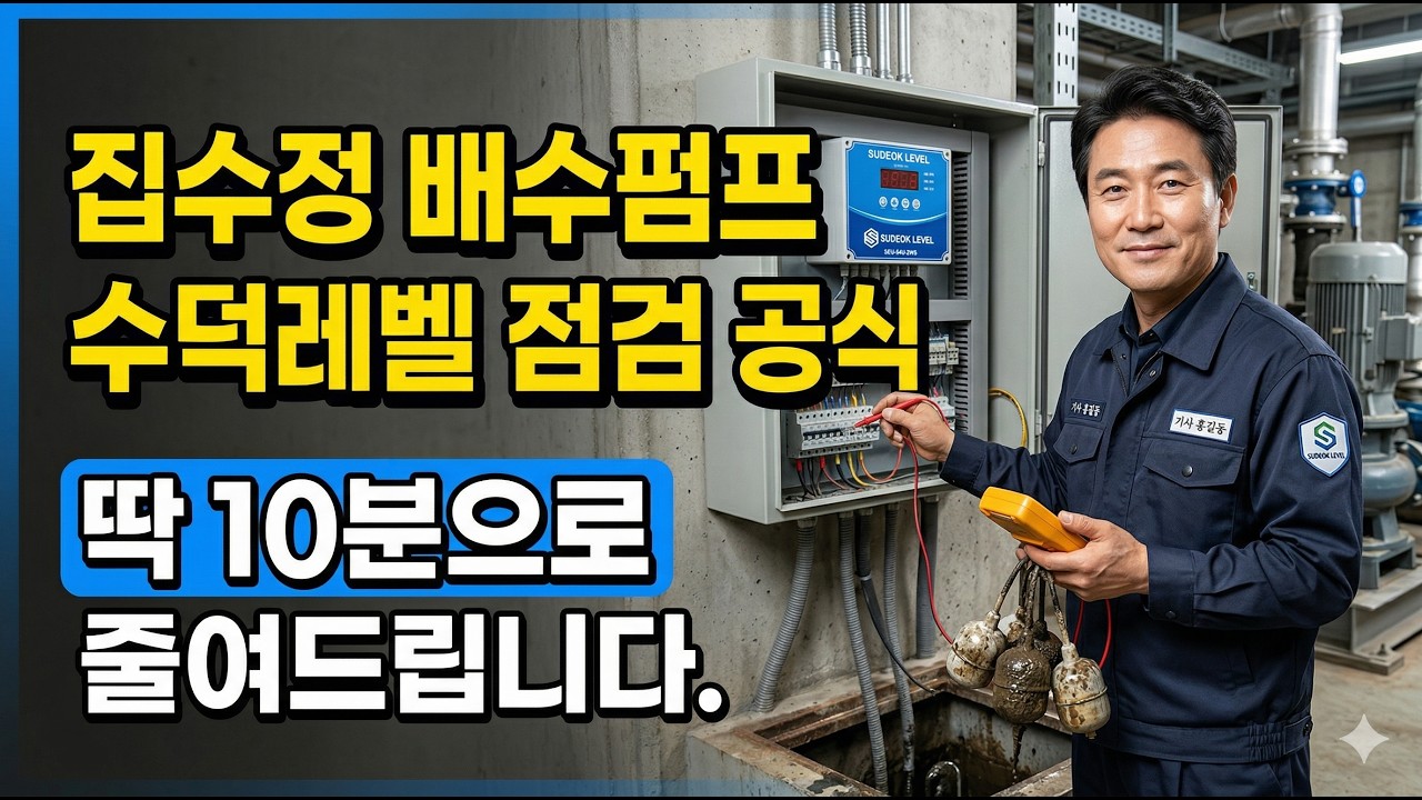 배수펌프 고장 진단, 판넬부터 집수정까지 순서가 전부입니다 [20년 현직 시설관리] #배수펌프 #수덕레벨 #SEU54U #집수정 #오뚜기볼 #레벨센서 #수위센서 #시설관리