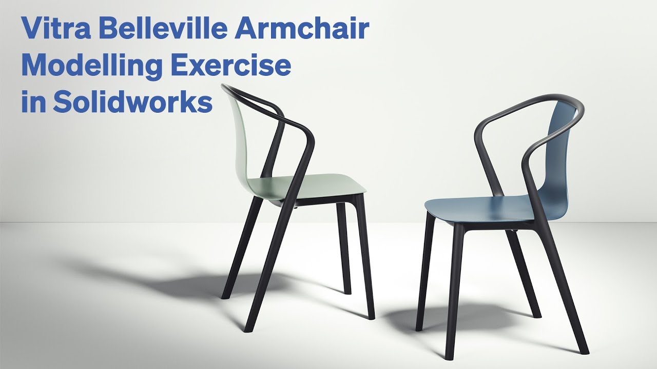 Solidworks Advanced Surface Blending/Transitions Modelling Exercise. Vitra Belleville Armchair.