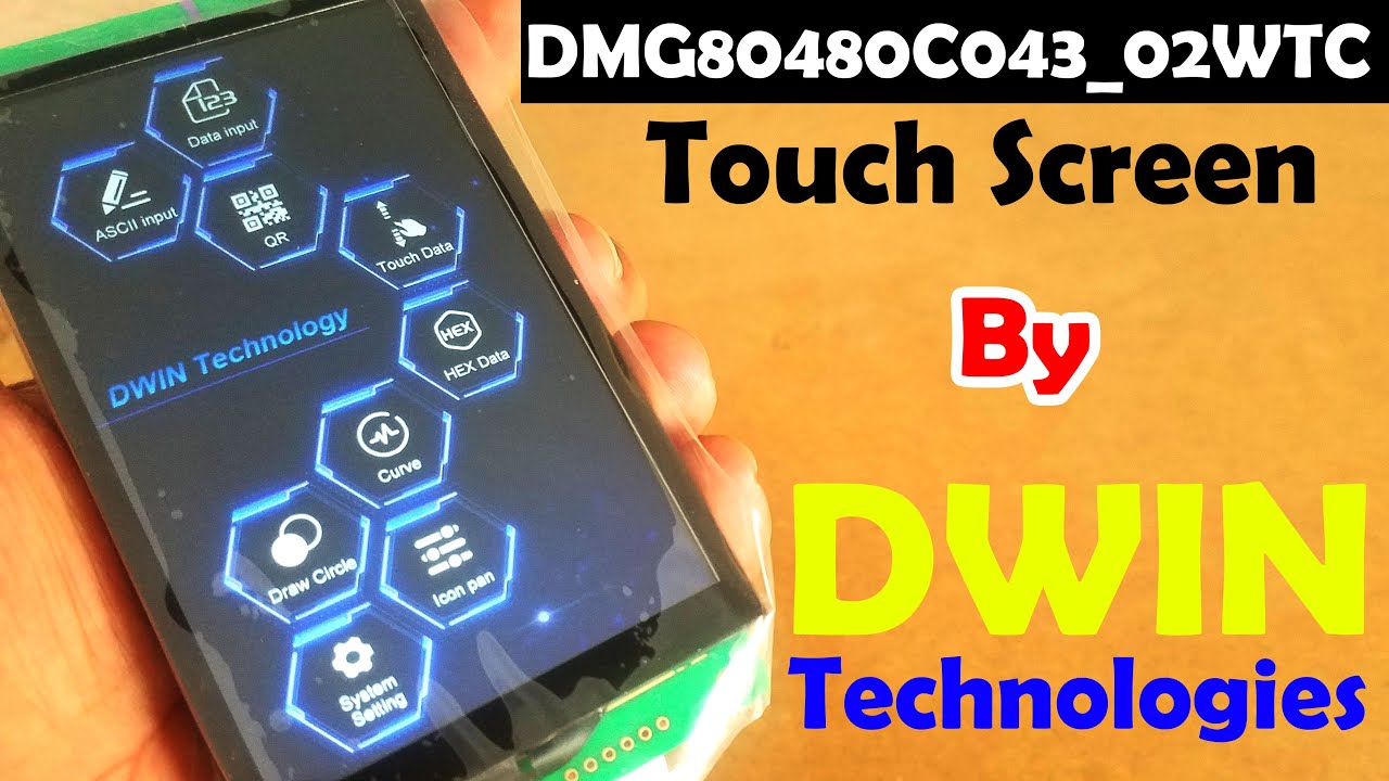 DMG80480C043_02WTC Touch Screen from DWIN Technologies, GUI, specs, and interfacing, HMI LCMs