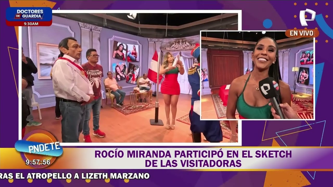 Rocío Miranda participó en sketch de las visitadoras de JB Noticias