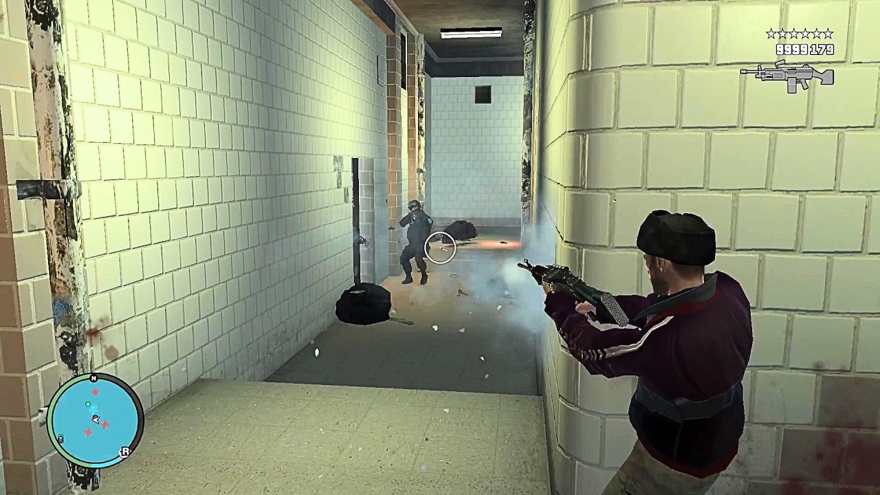 GTA 4 - NIKO | SHOOTOUT AT BUILDING & FIGHT WITH SWAT & POLICE + SIX SATRS