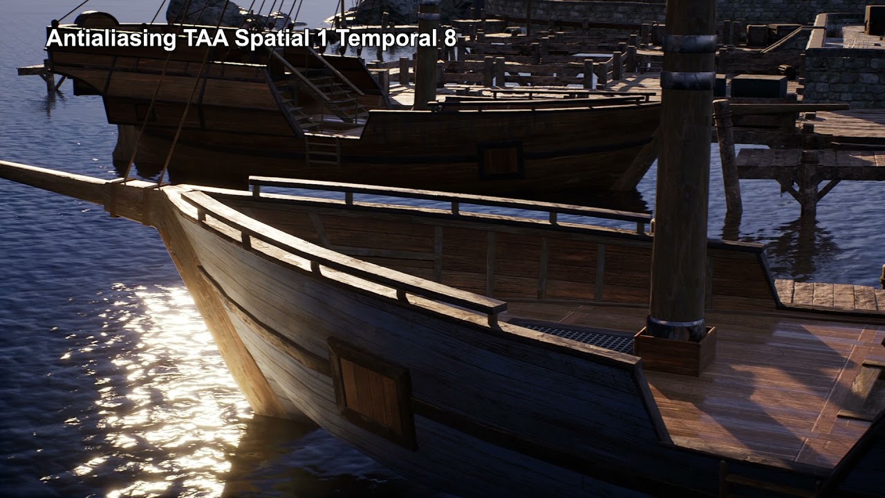Unreal Engine 5 FXAA & TemporalAA Antialiasing Tests