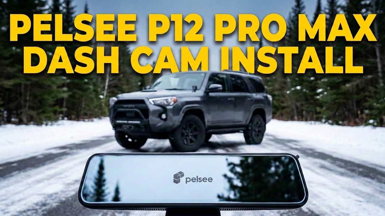 Установка видеорегистратора Pelsee Mirror Dash Cam P12 Pro Max в Toyota 4Runner 5-го поколения.