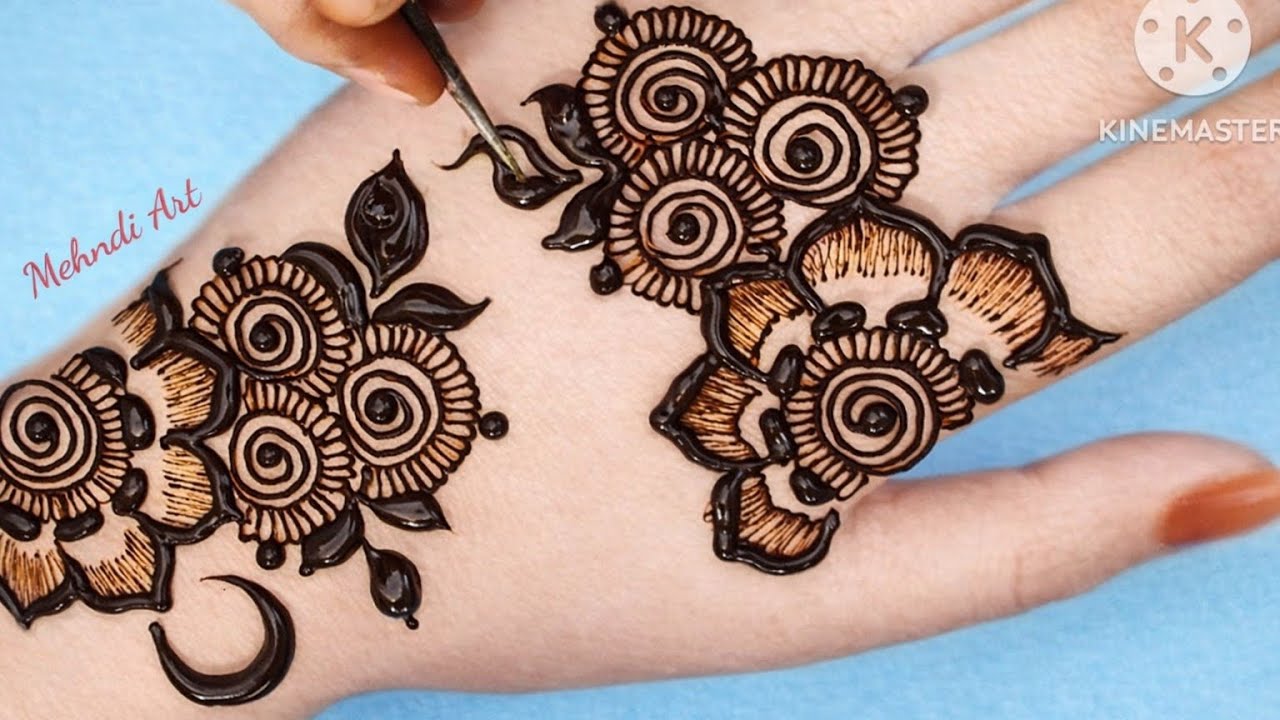 Cone designs | Gulab wali mehandi | Fingers designs | फूल वाली मेहंदी | Mehndi design arabic style 