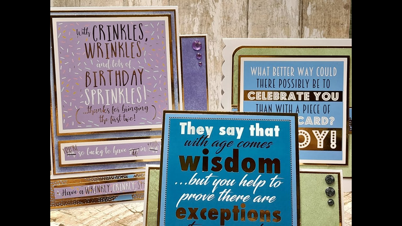 Crafting with Hunkydory Humour Topper Collection - Ageing Gracefully