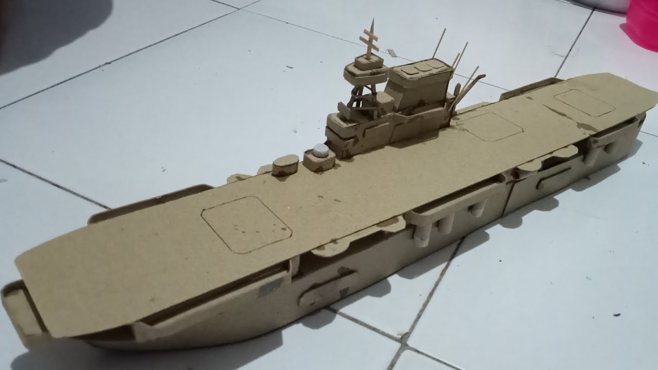 Cara membuat miniatur kapal induk USS enterprise CV-6 