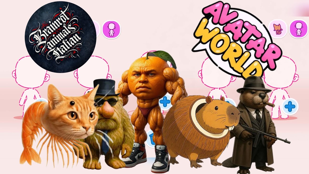 *BRAINROT ANIMALS* FREE COSTUMES MAKER IN TUTORIAL | AVATARWORLD #avatarworld #pazu