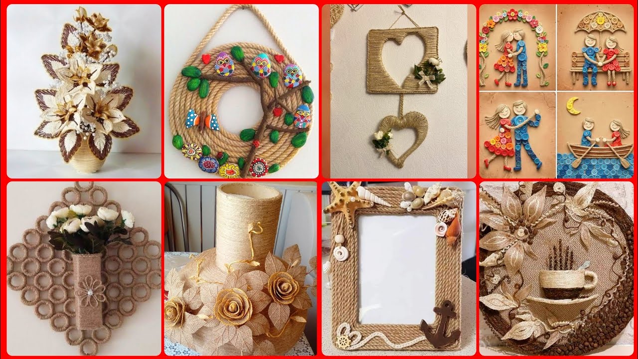 Unique Jute Craft Ideas | Handmade Jute Rope Decoration Simple & Stylish Jute Craft 