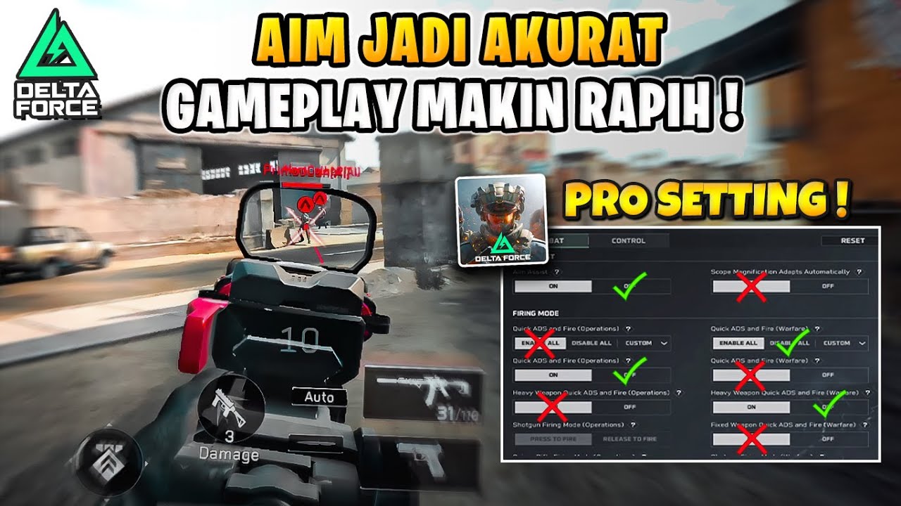 BASIC SETTING DELTA FORCE MOBILE | PRO SETTING DELTA FORCE MOBILE