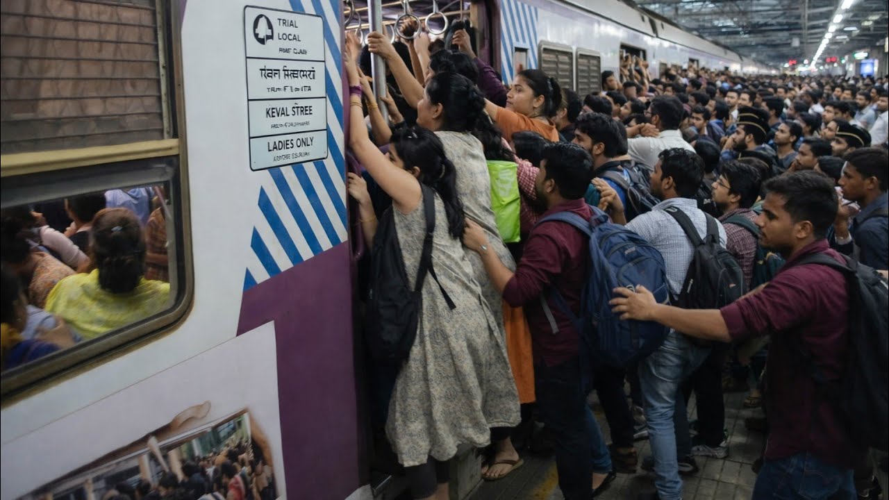 Mumbai local train jagah nhi thi phir bhi yeh latak gayi aur jo hua bahut galat hua kash asa na hota