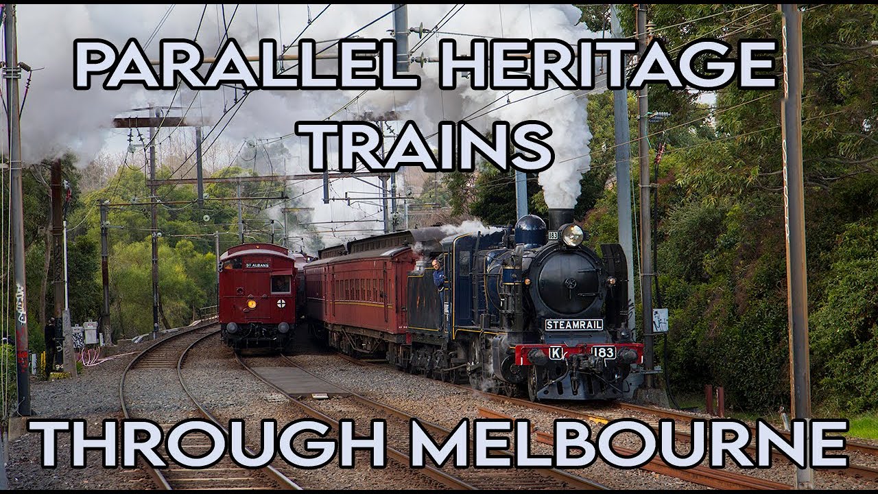 Heritage Trains In Parallel! Steam and Taits in Melbourne