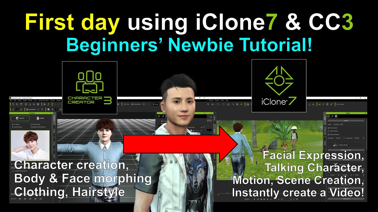 iClone7 and CC3 Beginner's Tutorial