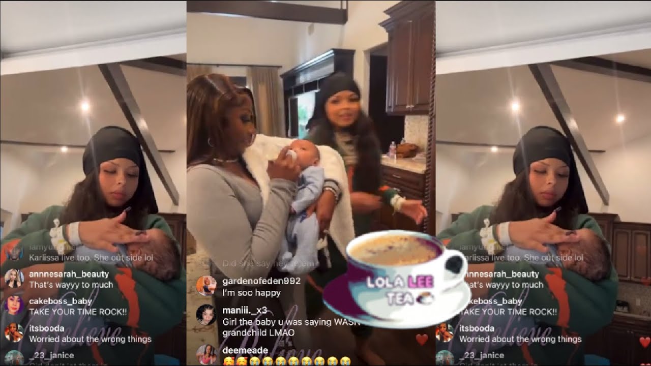 Chrisean ig live ❤️- BlueFace mom Karlissa pulls up to see Junior! 11.10.2023