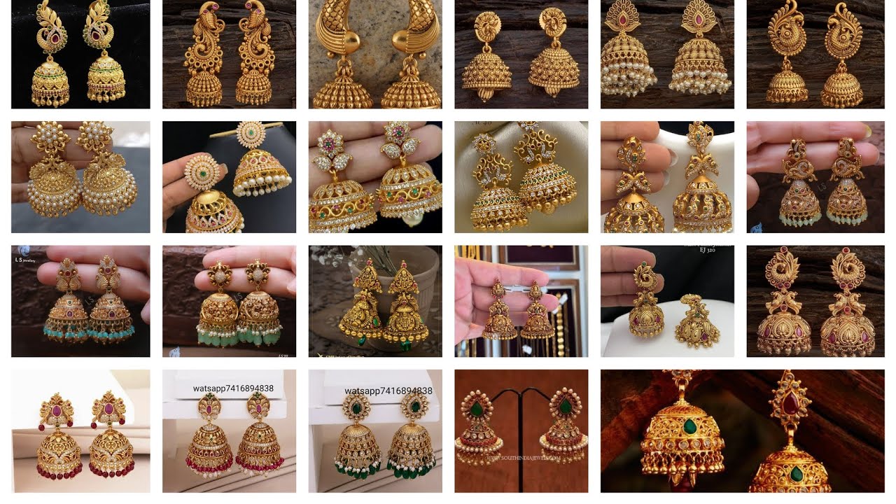Light weight kammala buttala designs #jwellery #goldearrings #goldjumka #earrings
