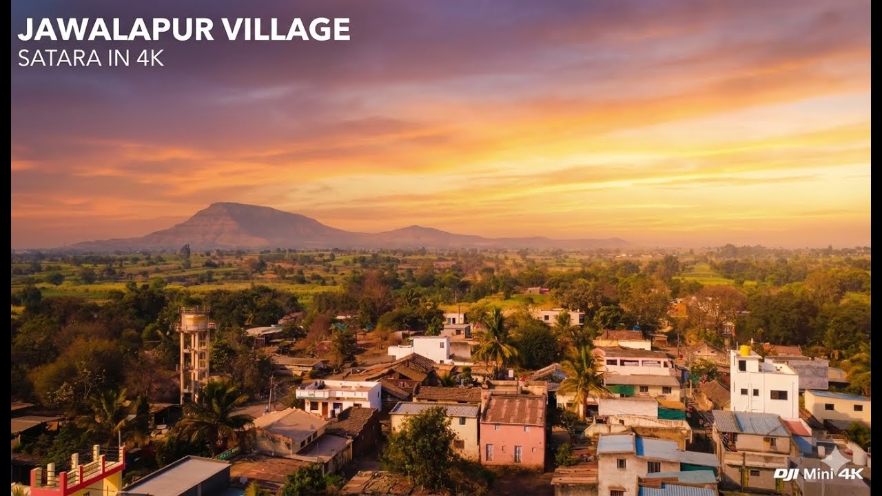 Jawalapur Village | Stunning 4K Drone Shot | Satara, Maharashtra