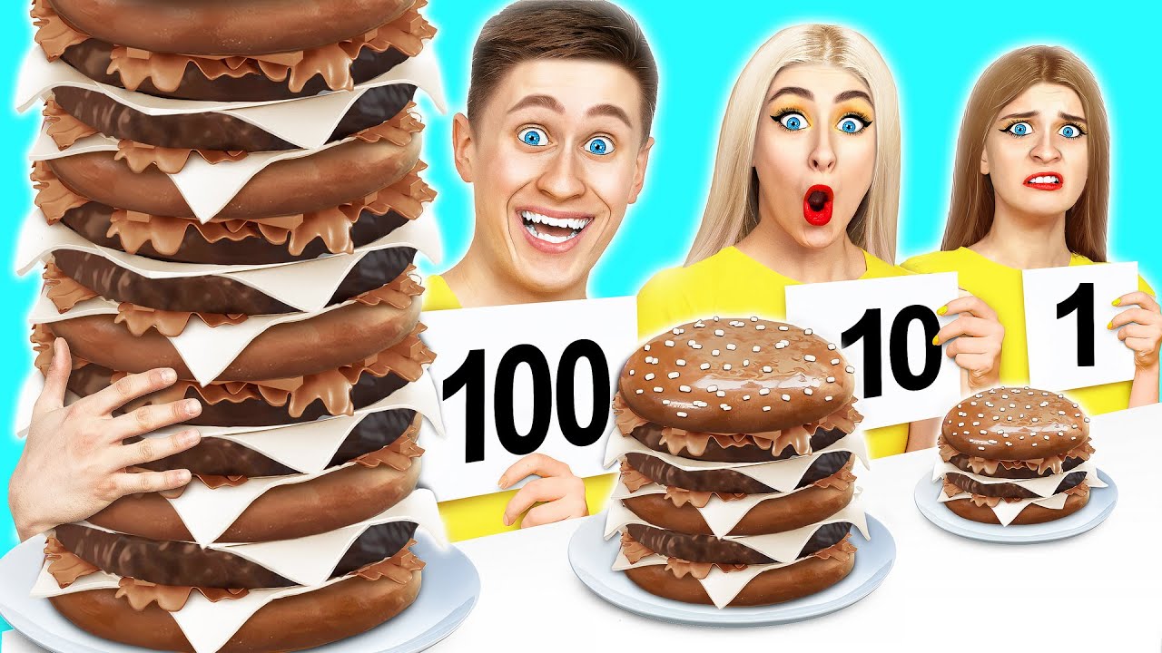 تحدي 100 طبقة من الطعام! #16 Multi DO Challenge