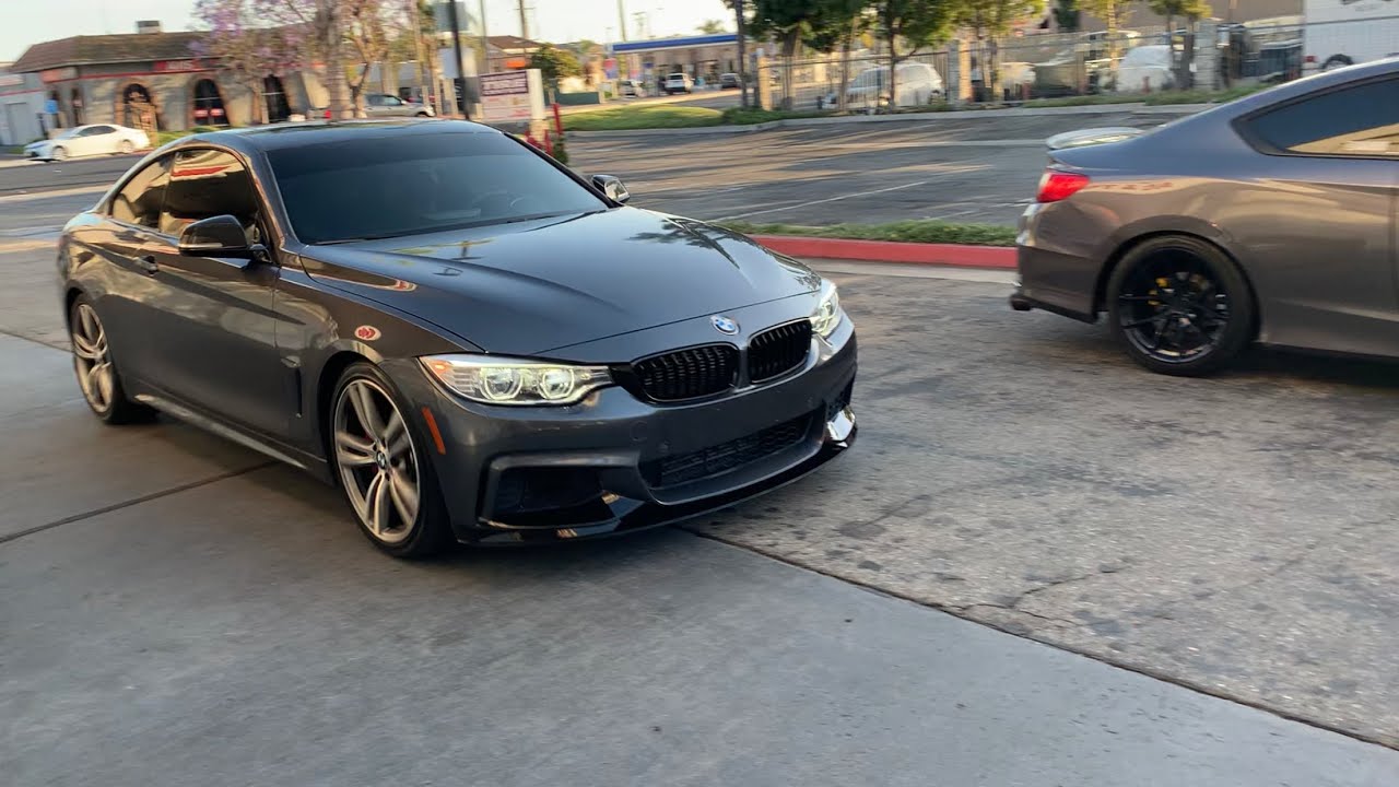 BMW 435i gets muffled delete + resonator delete