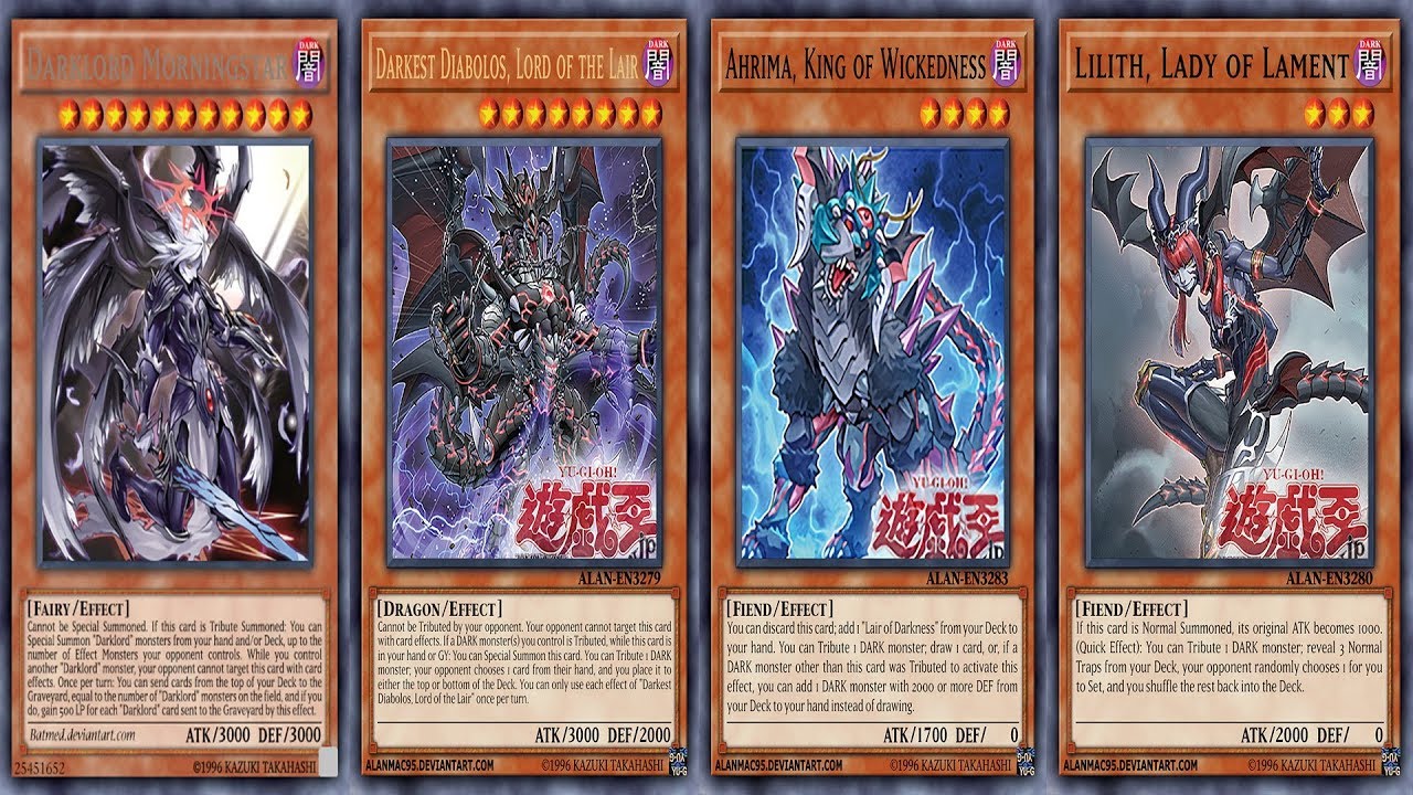 YGOPRO Links Darkest Diabolos,Lord of the Lair Lilith,Lady of Lament Deck Darklord Morningstar