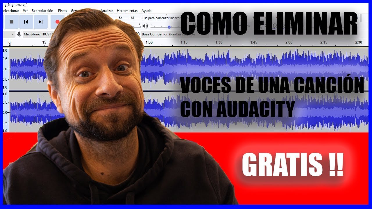 COMO ELIMINAR VOCES DE UNA CANCION CON AUDACITY (GRATIS)