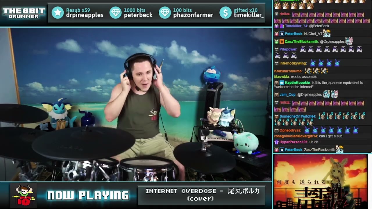 The8BitDrummer // Aiobahn ft. KOTOKO - INTERNET OVERDOSE (Omaru Polka cover)