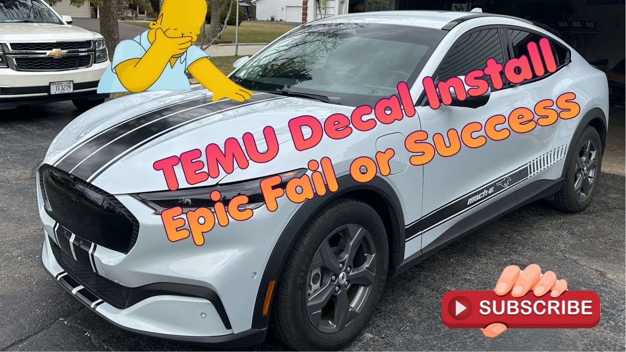 Installing Temu Vinyl Decals on Ford Mustang Mach E