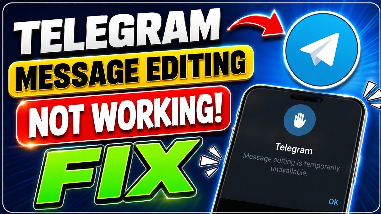 Telegram message editing temporary unavailable problem | Telegram not working | telegram message 