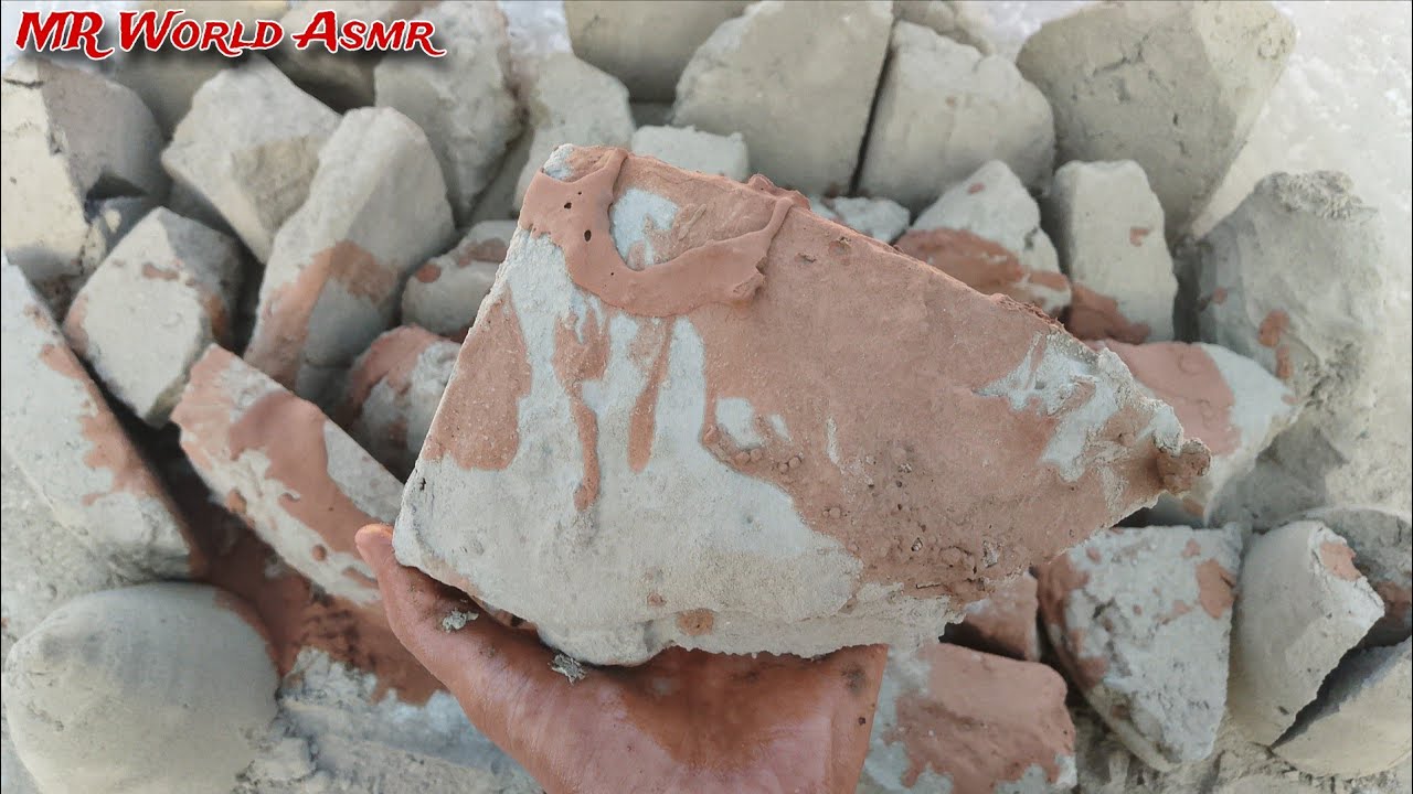New 🔥 Celebration texture dry floor & clay pot crumbling with messy hands 