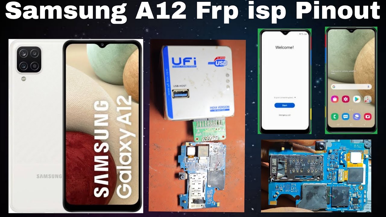 Samsung A12 M12 F12 Frp isp Pinout ||  Only Easily Frp Remove Ufi Box Se This Video is Share 🙏