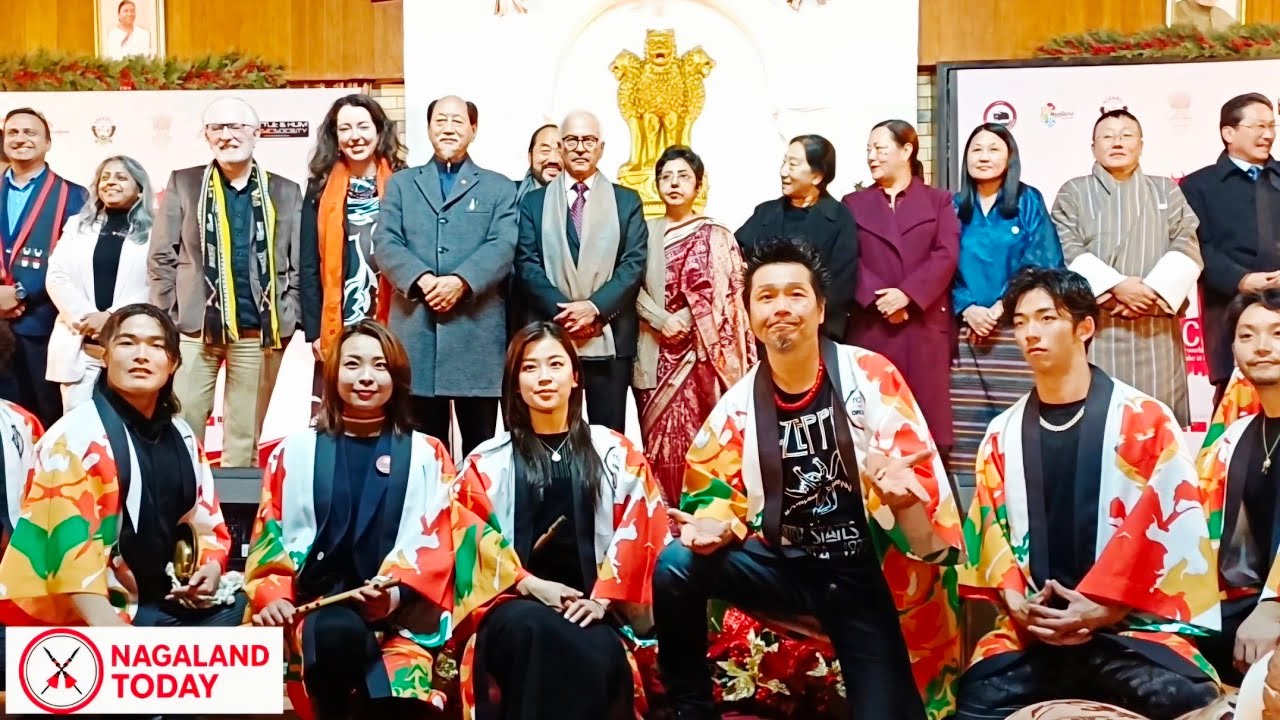 Концерт Handshake 2025 в Raj Bhavan Kohima | Выступления Drum Tao | Вечер культурного обмена