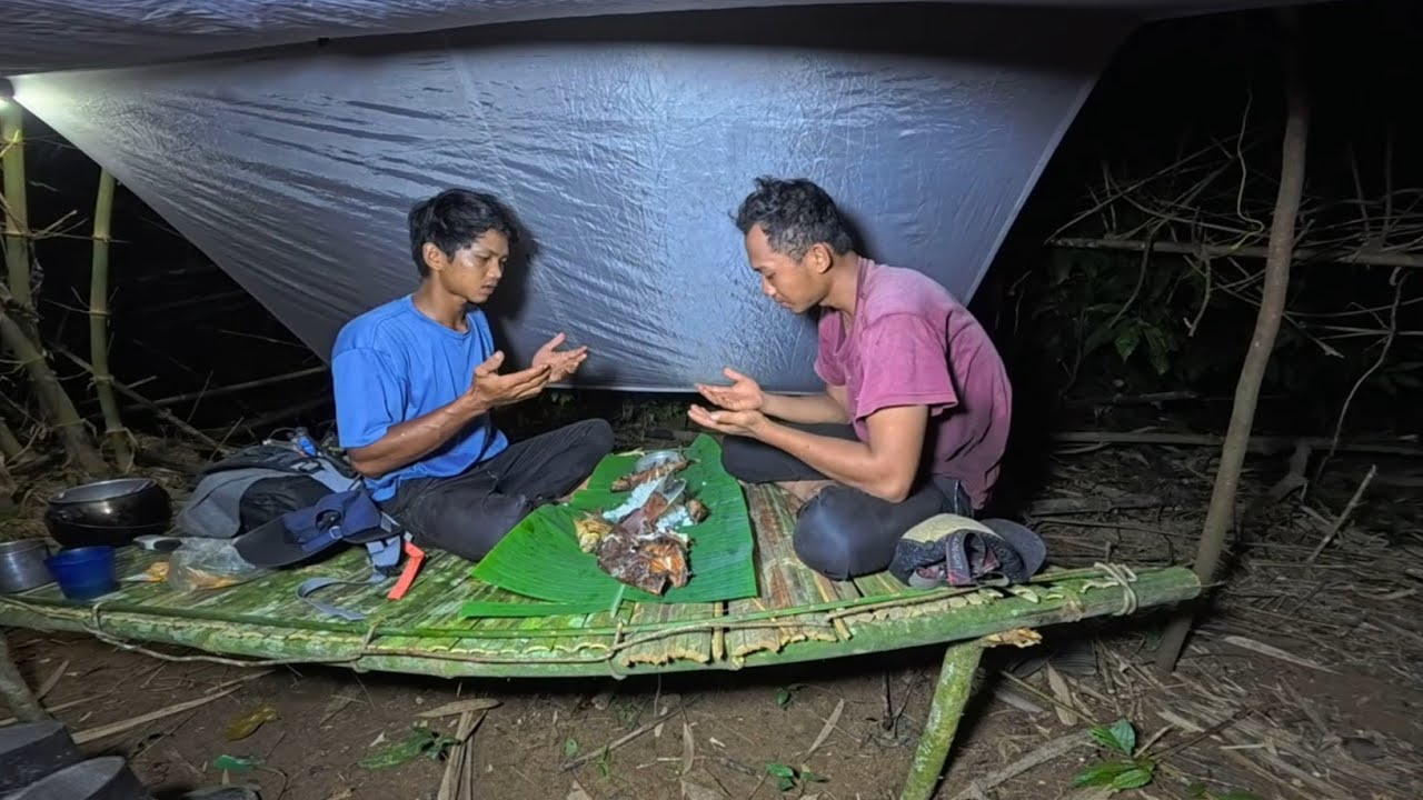 Camp fishing di spot tebing terjal dibawah rumpun bambu
