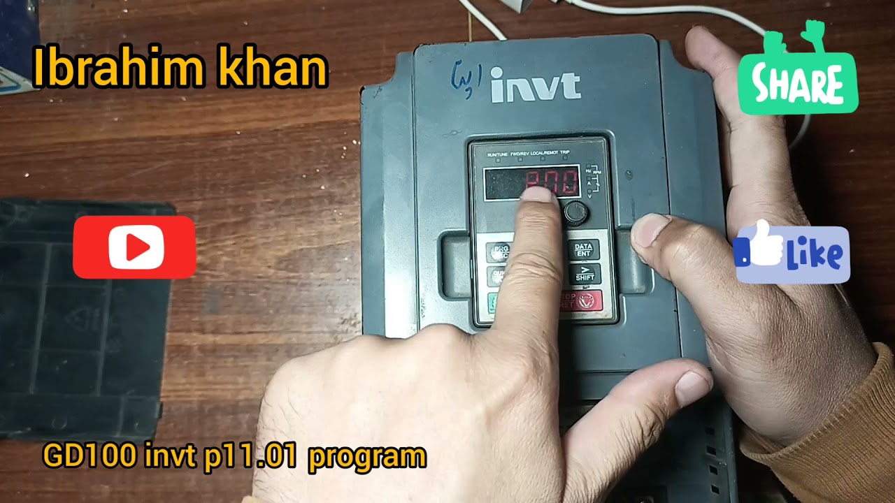 GD100 invt p11 complete setting 💯. انورٹر جی ڈی 100 پی11 کی مکمل سیٹگ