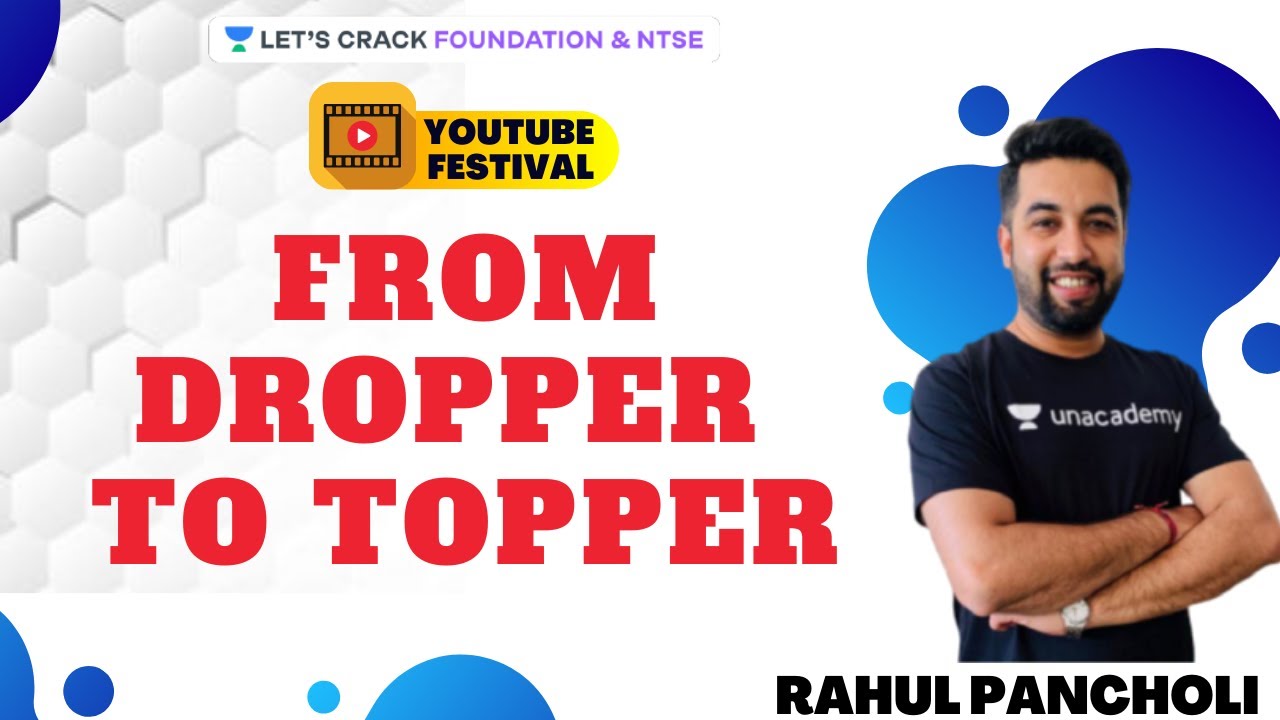 From Dropper to Topper | Know Your Educator | Foundation & NTSE| Rahul Pancholi